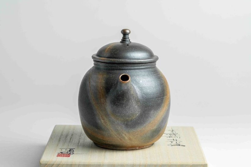 Masaaki Kobashi Ao-Bizen Migaki Hidasuki Teapot - 170ml