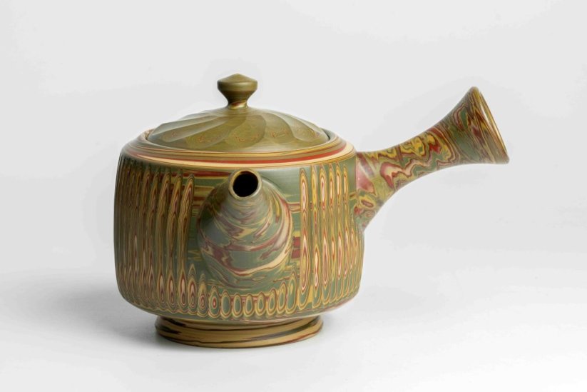 Rizen Tsuzuki Nerikomi Kyusu - 270ml