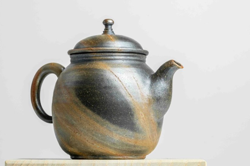 Masaaki Kobashi Ao-Bizen Migaki Hidasuki Teapot - 170ml