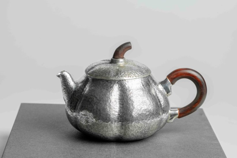 Pure Silver Hammered Tea Pot - 130ml