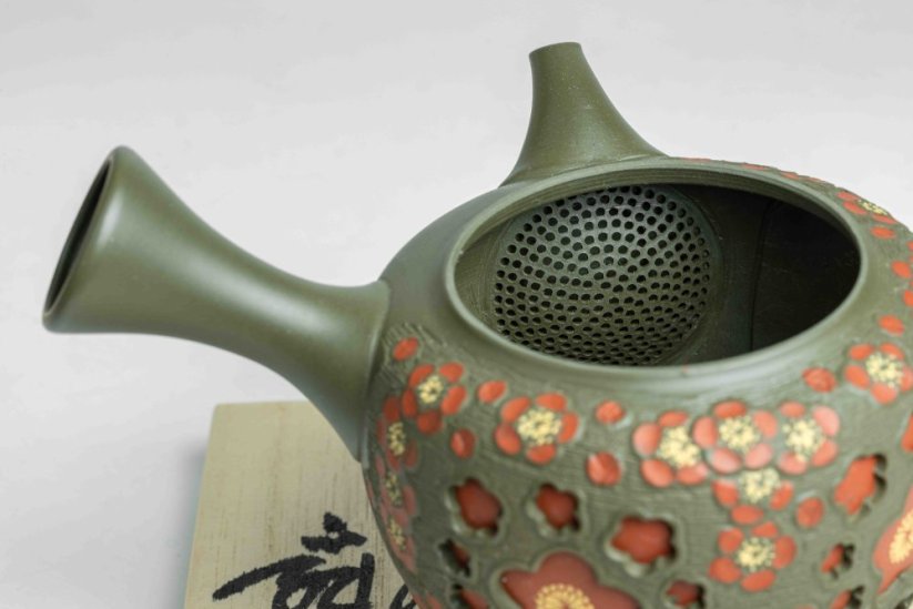 Shunen Mano Double-layer Plum Blossom Kyusu - 250 ml