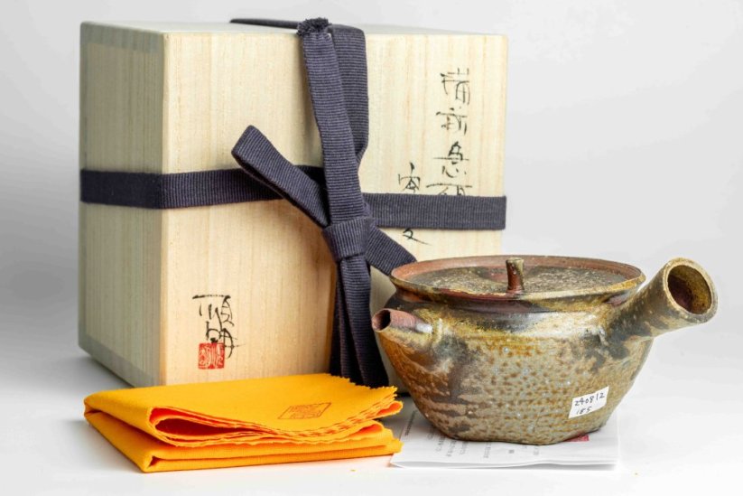 Masaaki Kobashi Yohen Kinsai Kyusu,  Gold Glazing - 185ml