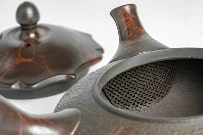 Koshin Marble Seaweed Flat Kyusu - 190ml