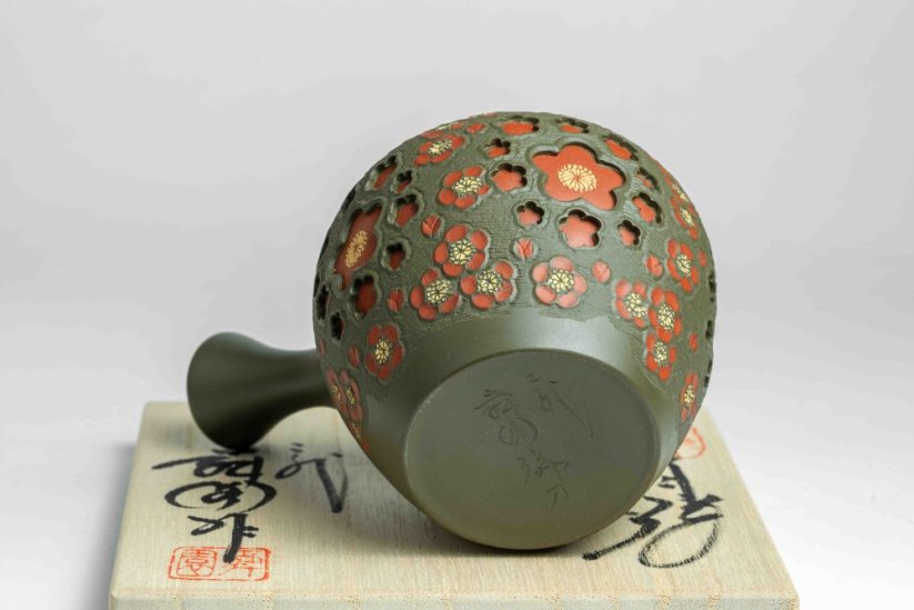 Shunen Mano Double-layer Plum Blossom Kyusu - 250 ml