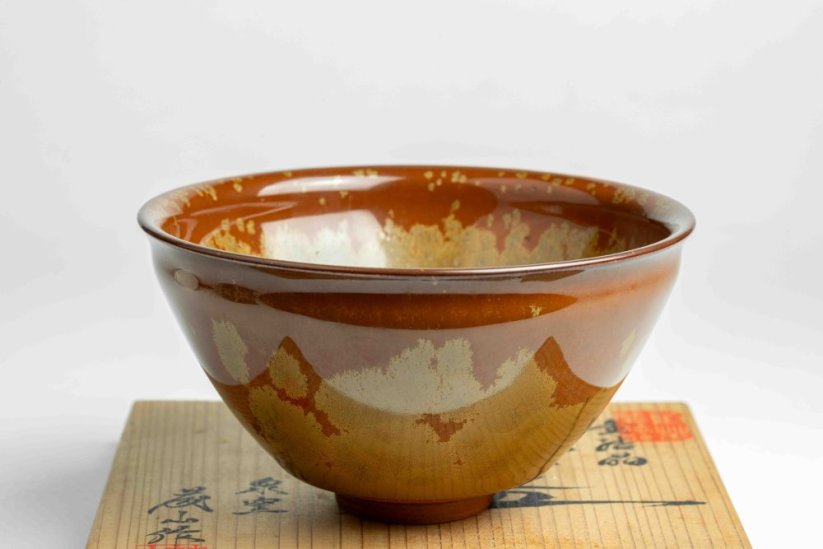Kato Fujiyama Gold Crystal Tenmoku Chawan