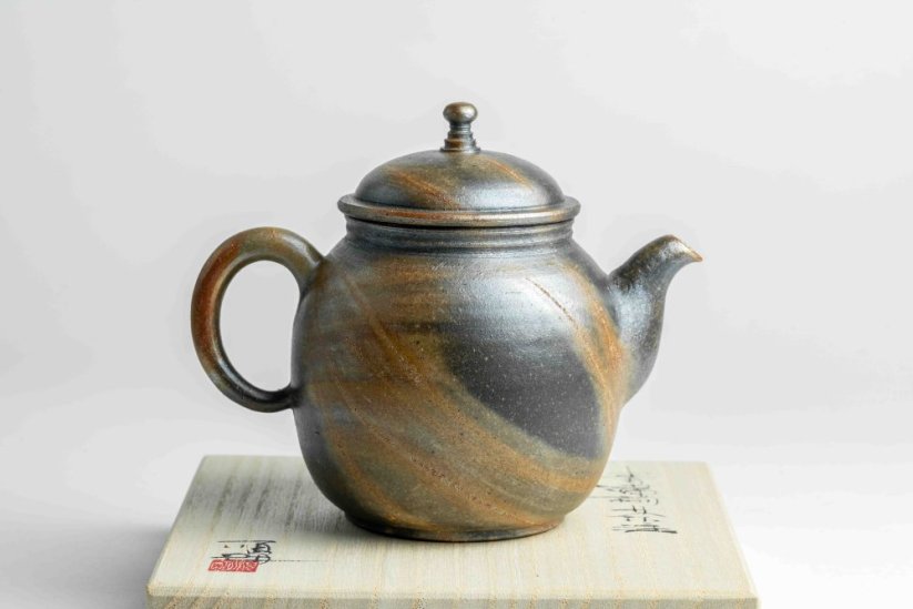 Masaaki Kobashi Ao-Bizen Migaki Hidasuki Teapot - 170ml