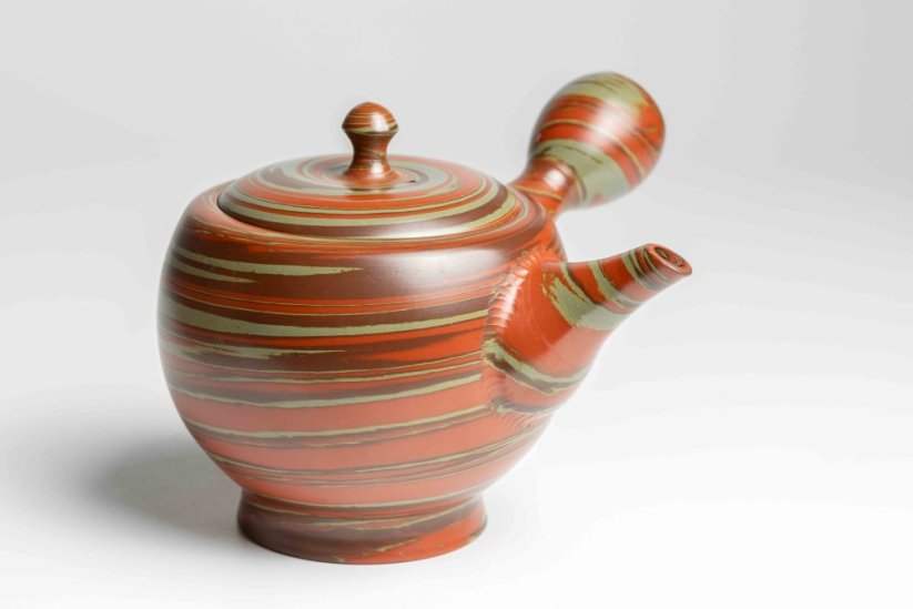 Shoyo Itoh Red Nerikomi Kyusu - 180ml