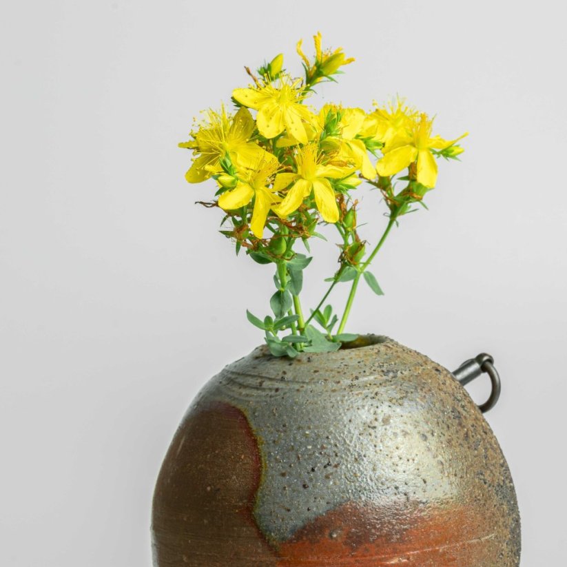 Sanroku Kiln Bizen Kake-hanaire Vase - 10cm