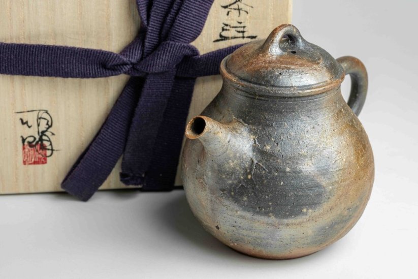 Masaaki Kobashi Ao-Bizen Hidasuki Teapot - 160ml