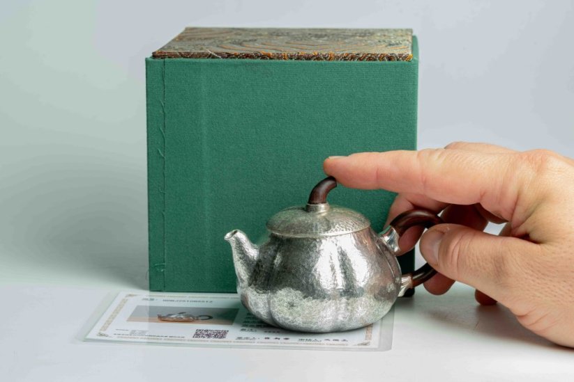 Pure Silver Hammered Tea Pot - 130ml