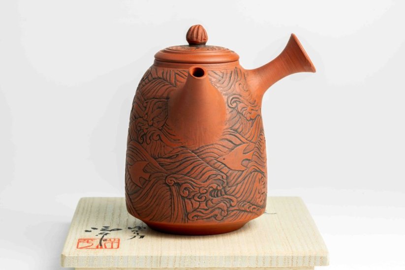 Konishi Yohei Kyusu Waves Carving - 260 ml