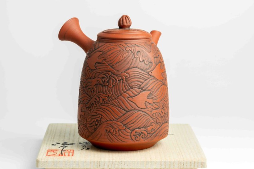Konishi Yohei Kyusu Waves Carving - 260 ml