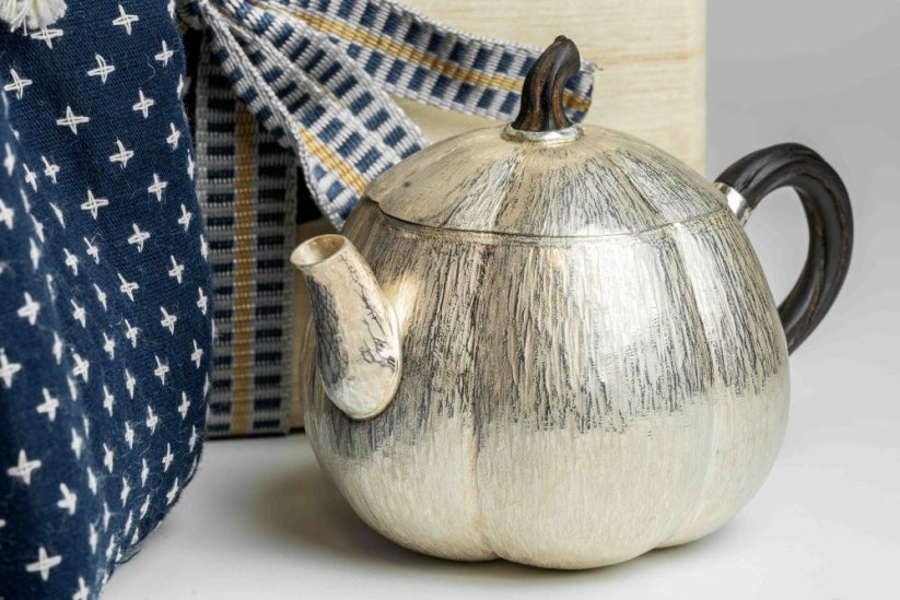 Pure Silver Pumpkin Tea Pot - 140ml