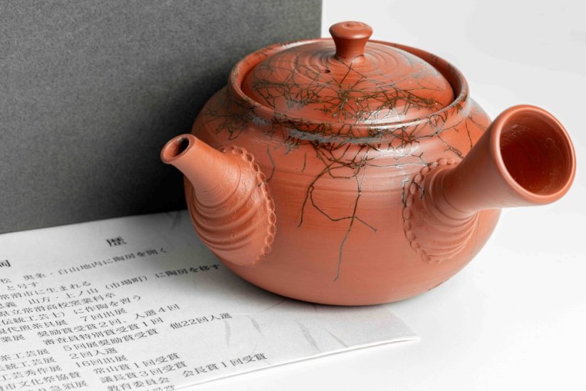 Hakusan Red Mogake Kyusu - 240 ml