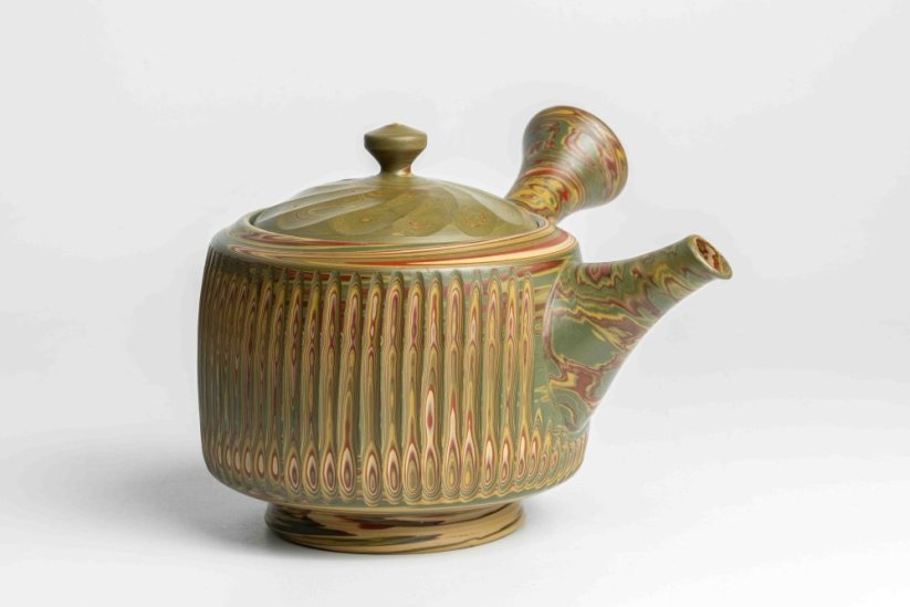 Rizen Tsuzuki Nerikomi Kyusu - 270ml