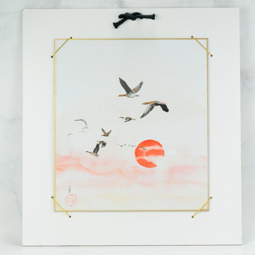 Sumie Shikishi - 24x27 cm - Kingfisher
