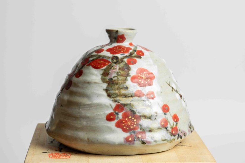 Tamaoki Yasuo Kenzan Ume Vase - 12cm