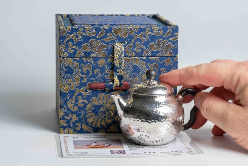 Pure Silver Hammered Tea Pot - 130ml